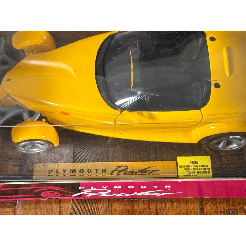 Anson Yellow Plymouth Prowler Die Cast 1:18 Scale Vehicle #30331 Hot Rod Car New